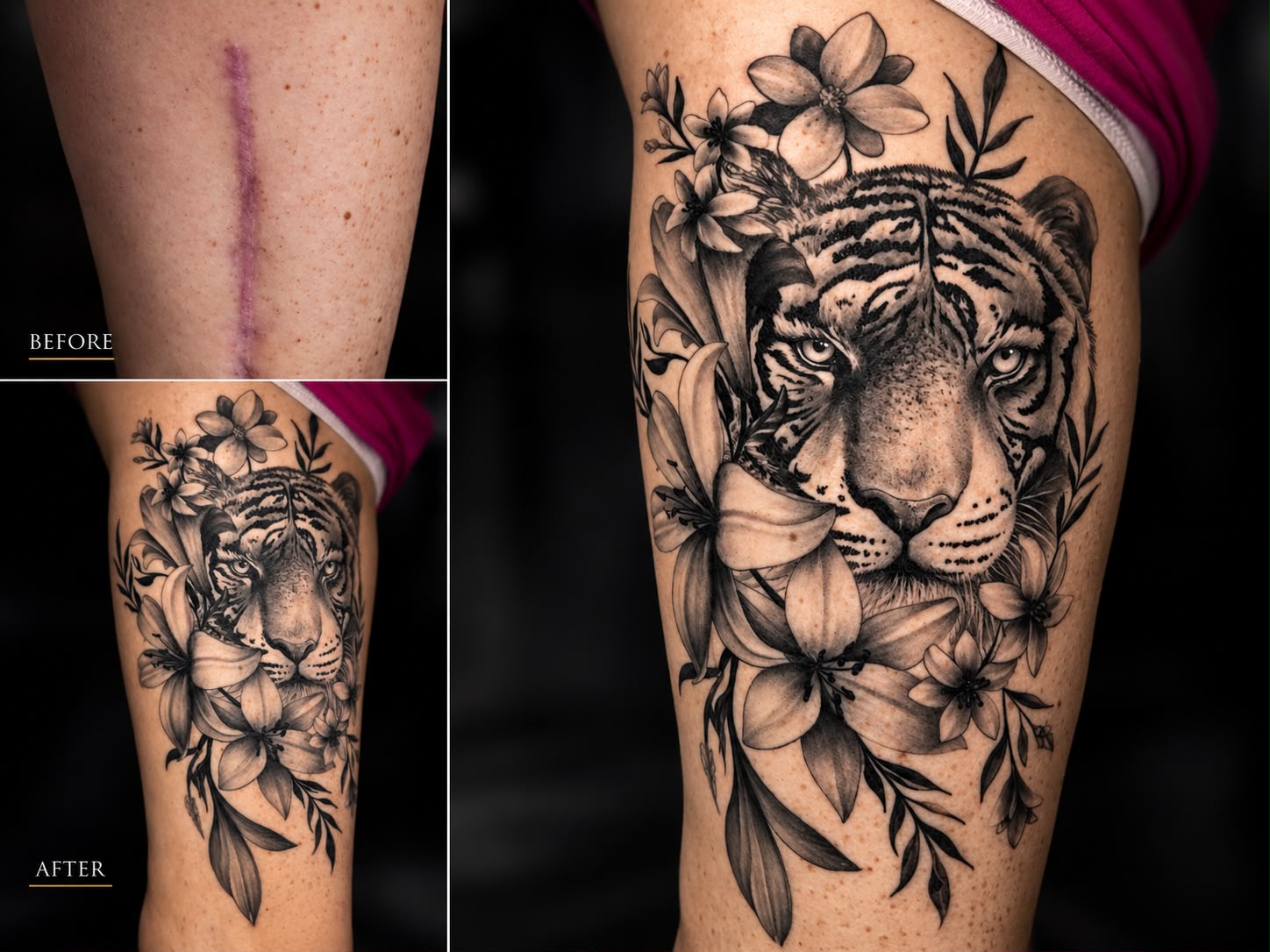 Scar cover-up tattoos